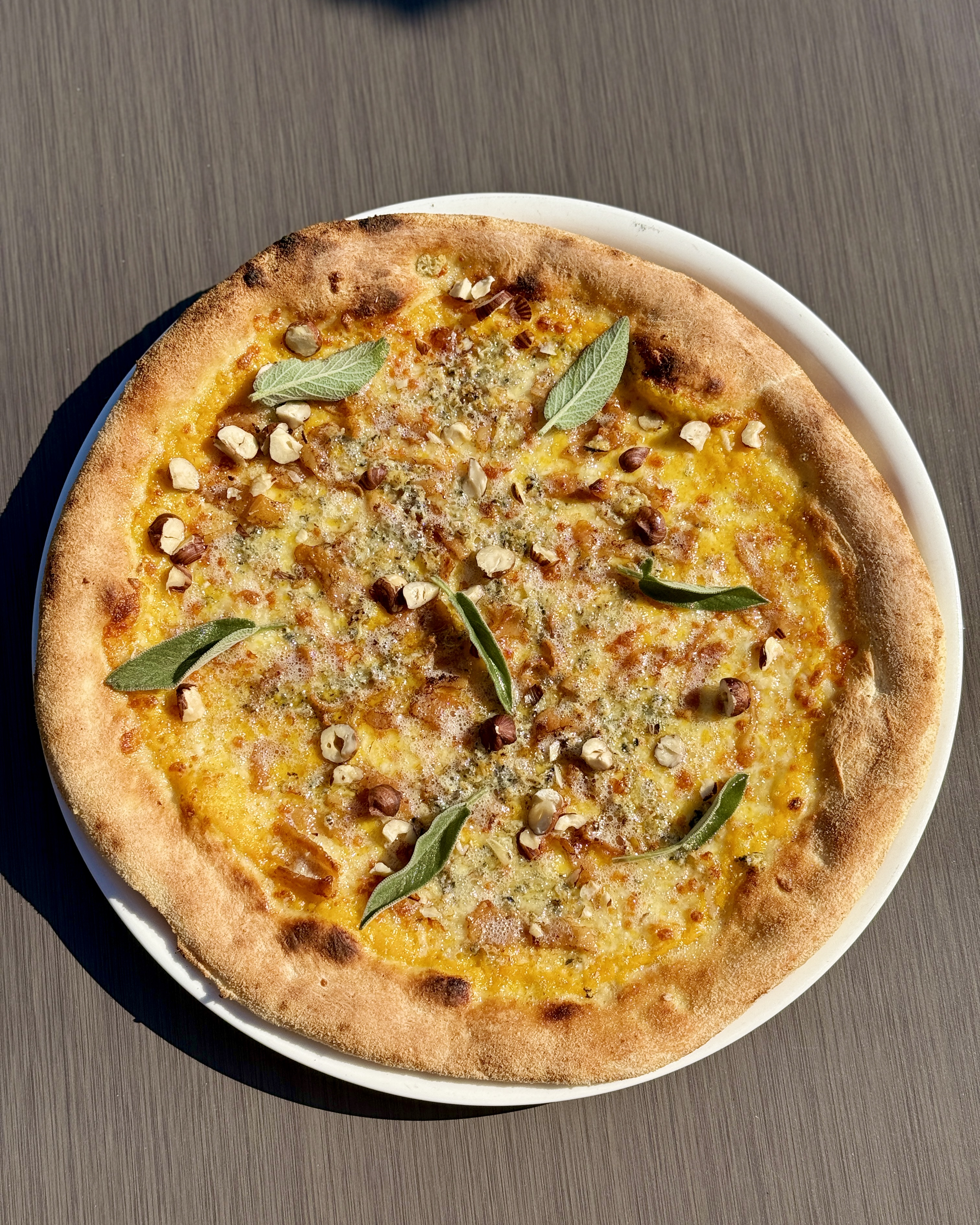 Pizza Zucca & guanciale